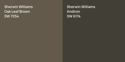 SW 7054 Oak Leaf Brown vs SW 6174 Andiron