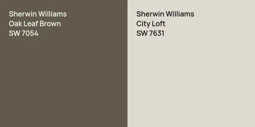 SW 7054 Oak Leaf Brown vs SW 7631 City Loft