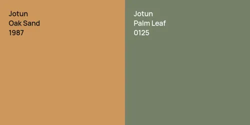 1987 Oak Sand vs 0125 Palm Leaf