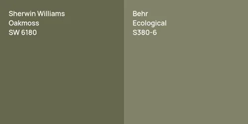 SW 6180 Oakmoss vs S380-6 Ecological