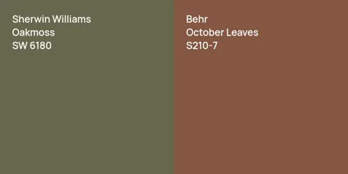 SW 6180 Oakmoss vs S210-7 October Leaves