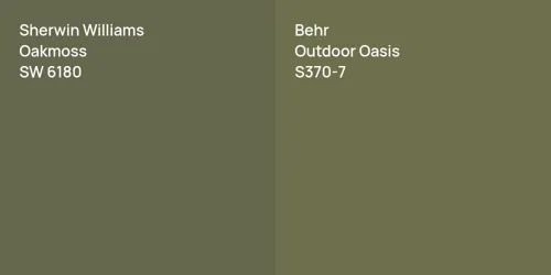 SW 6180 Oakmoss vs S370-7 Outdoor Oasis