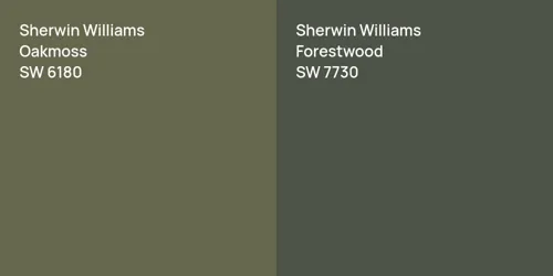 SW 6180 Oakmoss vs SW 7730 Forestwood