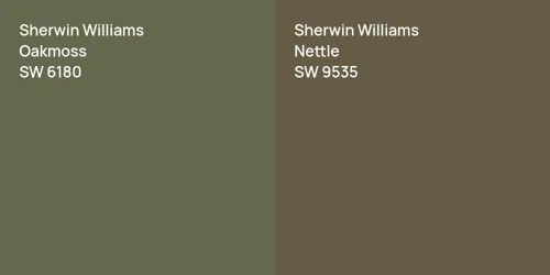 SW 6180 Oakmoss vs SW 9535 Nettle