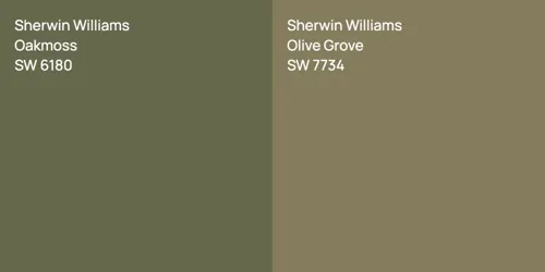 SW 6180 Oakmoss vs SW 7734 Olive Grove