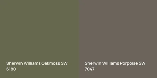 SW 6180 Oakmoss vs SW 7047 Porpoise