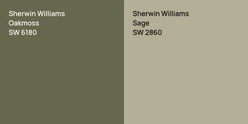 SW 6180 Oakmoss vs SW 2860 Sage