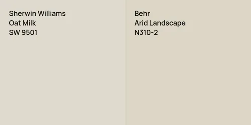 SW 9501 Oat Milk vs N310-2 Arid Landscape