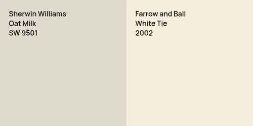 SW 9501 Oat Milk vs 2002 White Tie