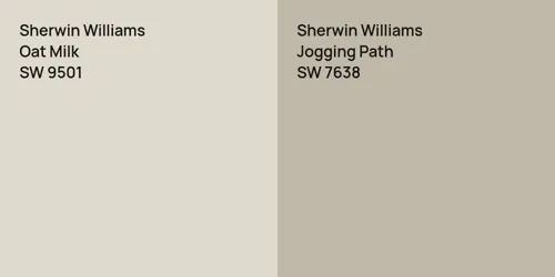 SW 9501 Oat Milk vs SW 7638 Jogging Path