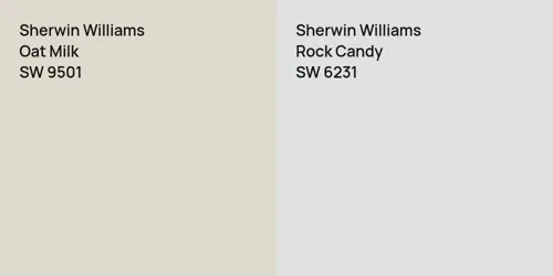 SW 9501 Oat Milk vs SW 6231 Rock Candy