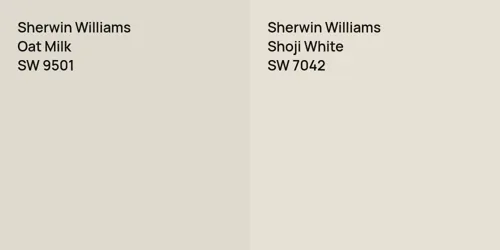 SW 9501 Oat Milk vs SW 7042 Shoji White