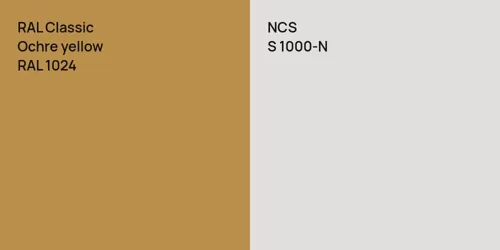 RAL 1024  Ochre yellow vs S 1000-N 