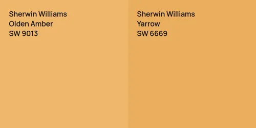 SW 9013 Olden Amber vs SW 6669 Yarrow