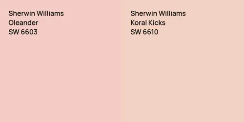 SW 6603 Oleander vs SW 6610 Koral Kicks