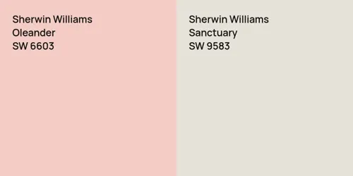 SW 6603 Oleander vs SW 9583 Sanctuary