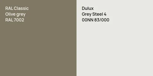 RAL 7002  Olive grey vs 00NN 83/000 Grey Steel 4