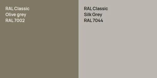 RAL 7002  Olive grey vs RAL 7044 Silk Grey