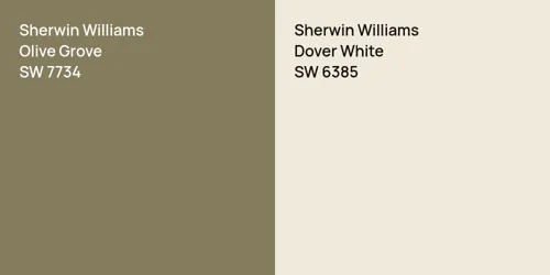 SW 7734 Olive Grove vs SW 6385 Dover White