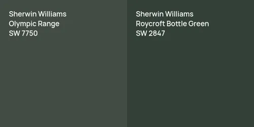 SW 7750 Olympic Range vs SW 2847 Roycroft Bottle Green