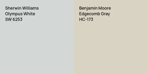 SW 6253 Olympus White vs HC-173 Edgecomb Gray