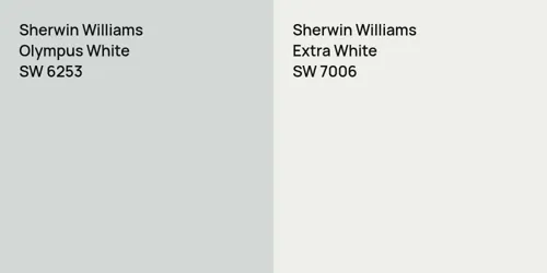 SW 6253 Olympus White vs SW 7006 Extra White