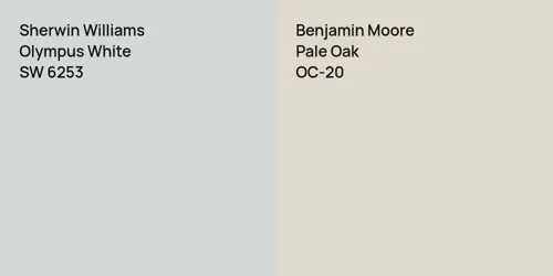 SW 6253 Olympus White vs OC-20 Pale Oak