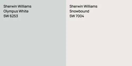 SW 6253 Olympus White vs SW 7004 Snowbound