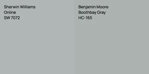 SW 7072 Online vs HC-165 Boothbay Gray