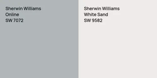 SW 7072 Online vs SW 9582 White Sand