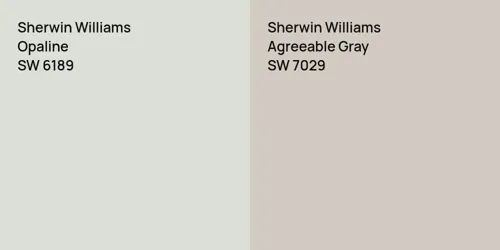 SW 6189 Opaline vs SW 7029 Agreeable Gray