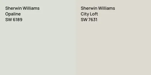 SW 6189 Opaline vs SW 7631 City Loft