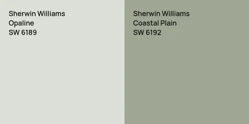 SW 6189 Opaline vs SW 6192 Coastal Plain