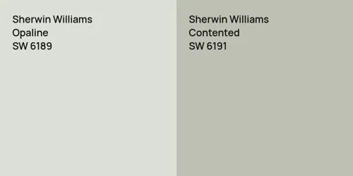 SW 6189 Opaline vs SW 6191 Contented