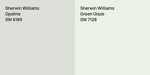 SW 6189 Opaline vs SW 7128 Green Glaze