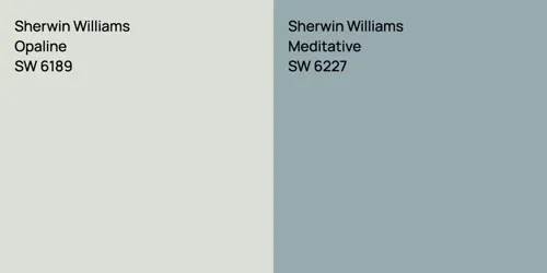 SW 6189 Opaline vs SW 6227 Meditative