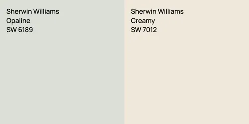 SW 6189 Opaline vs SW 7012 Creamy