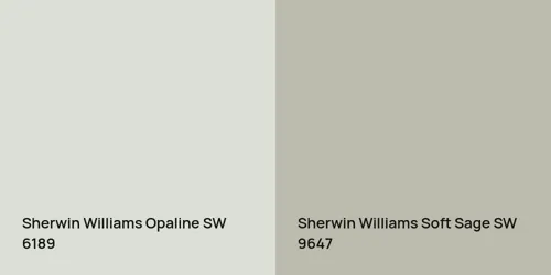 SW 6189 Opaline vs SW 9647 Soft Sage