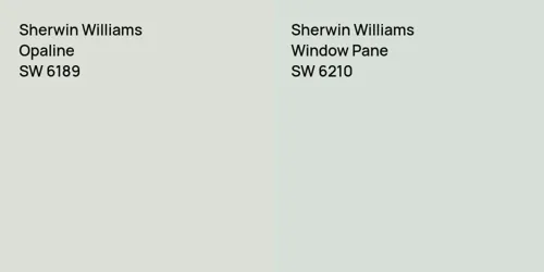 SW 6189 Opaline vs SW 6210 Window Pane