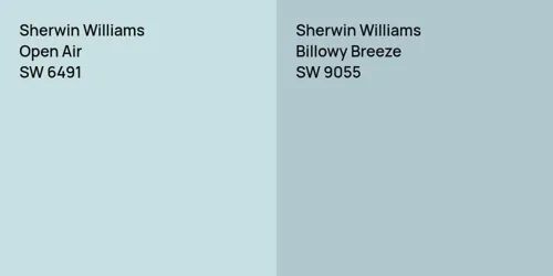 SW 6491 Open Air vs SW 9055 Billowy Breeze