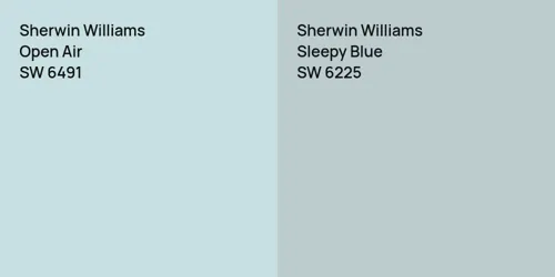 SW 6491 Open Air vs SW 6225 Sleepy Blue