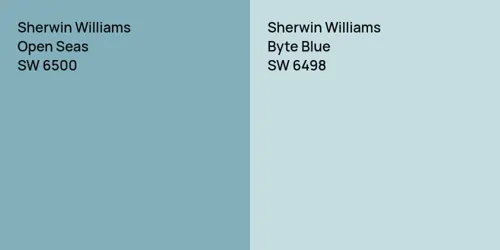 SW 6500 Open Seas vs SW 6498 Byte Blue