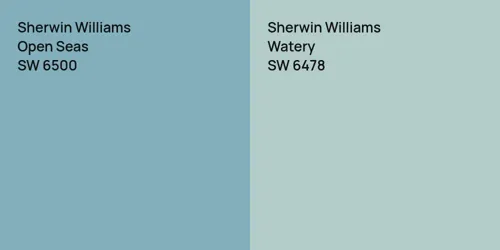 SW 6500 Open Seas vs SW 6478 Watery