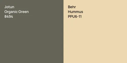 8494 Organic Green vs PPU6-11 Hummus