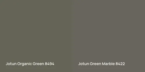 8494 Organic Green vs 8422 Green Marble