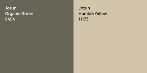 8494 Organic Green vs 11173 Humble Yellow