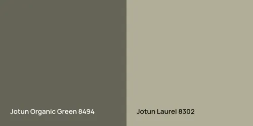 8494 Organic Green vs 8302 Laurel