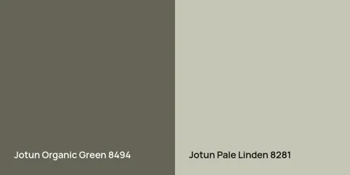 8494 Organic Green vs 8281 Pale Linden