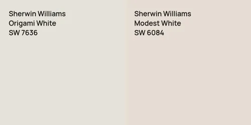 SW 7636 Origami White vs SW 6084 Modest White