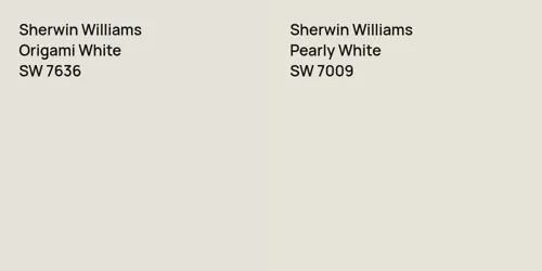 SW 7636 Origami White vs SW 7009 Pearly White